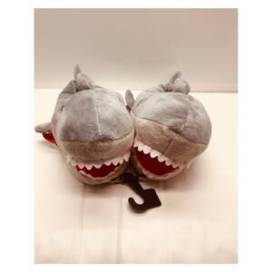 Wonder Nation Kid's Shark Plush Slippers New Size 9/10